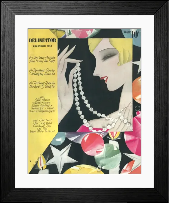 Framed Print : Delineator magazine cover December 1928 Framed Print : Delineator magazine cover December 1928