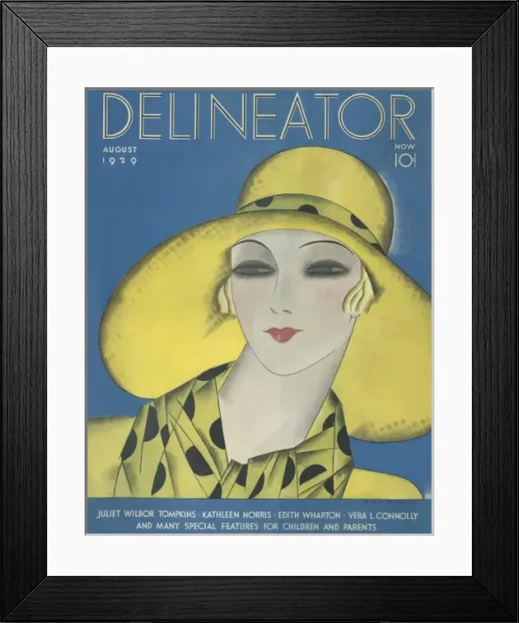 Framed Print : Delineator cover August 1929