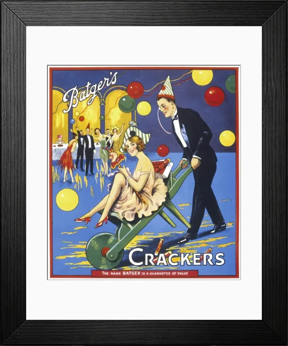 Framed Print : Batgers crackers label Framed Print : Batgers crackers label