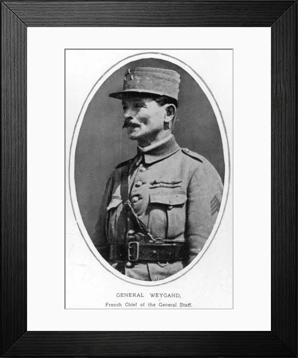 Framed Print : General Weygand(1867-1965) Framed Print : General Weygand(1867-1965)