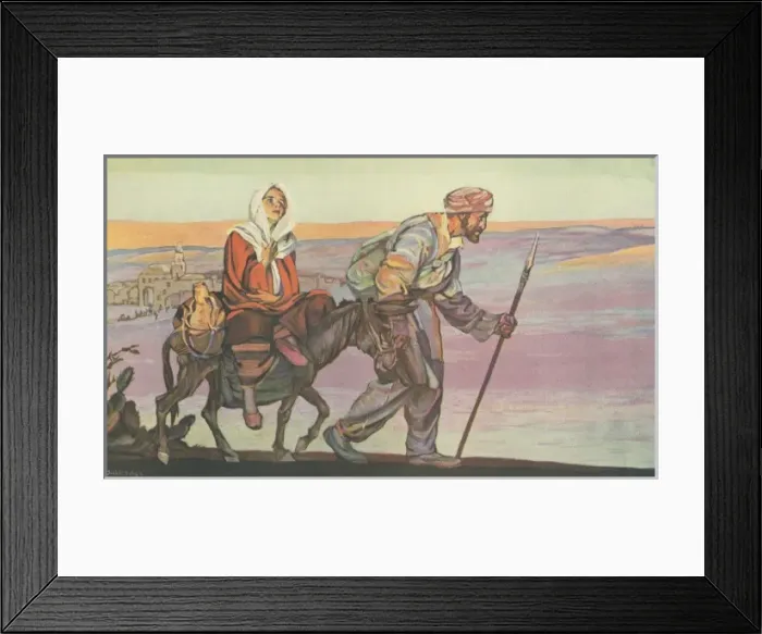Framed Print : Mary and Joseph head to Bethlehem Framed Print : Mary and Joseph head to Bethlehem