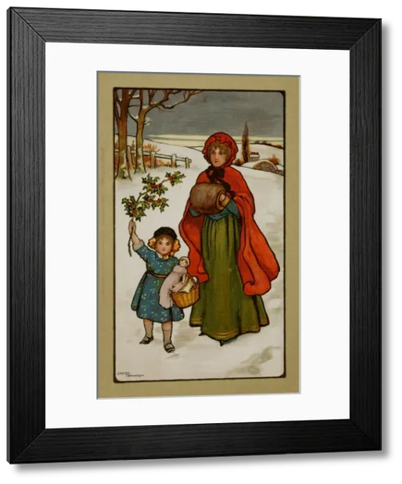 Framed Print : Walking through the snow by Ethel Parkinson Framed Print : Walking through the snow by Ethel Parkinson