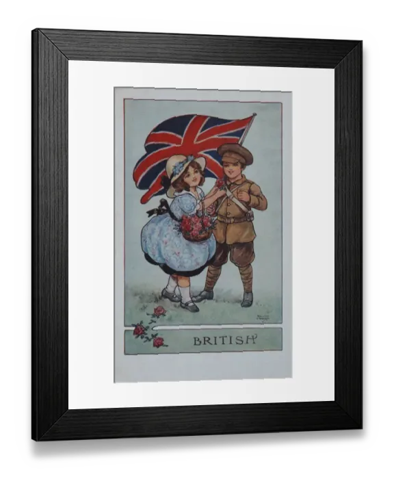Framed Print : British soldier postcard Framed Print : British soldier postcard