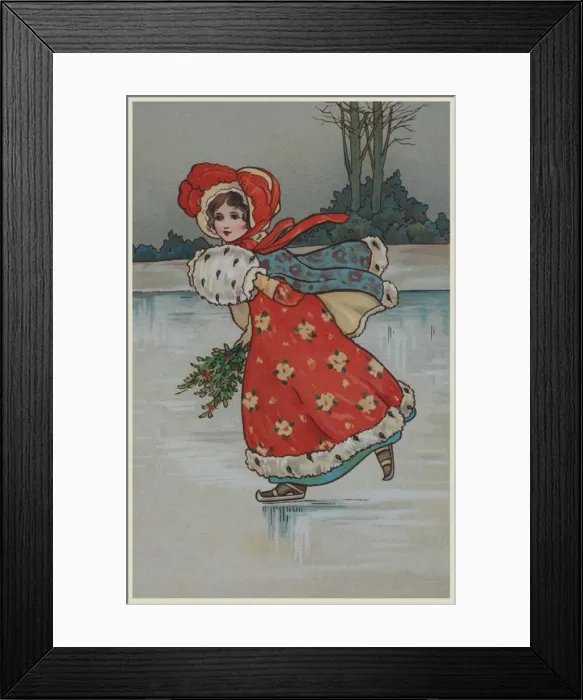 Framed Print : Winter girl 1814 by Florence Hardy Framed Print : Winter girl 1814 by Florence Hardy
