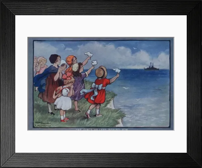 Framed Print : The Girls He Left Behind Him by Ethel Parkinson Framed Print : The Girls He Left Behind Him by Ethel Parkinson