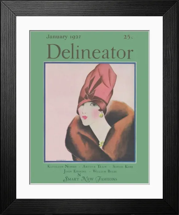 Framed Print : Delineator cover January 1927 Framed Print : Delineator cover January 1927