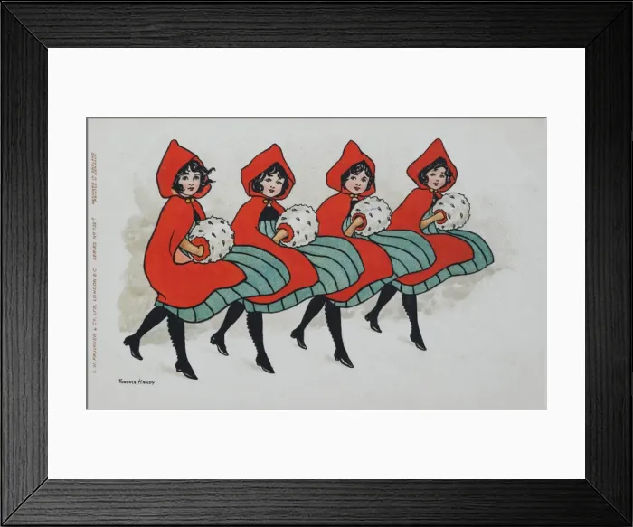 Framed Print : Christmas children by Florence Hardy Framed Print : Christmas children by Florence Hardy