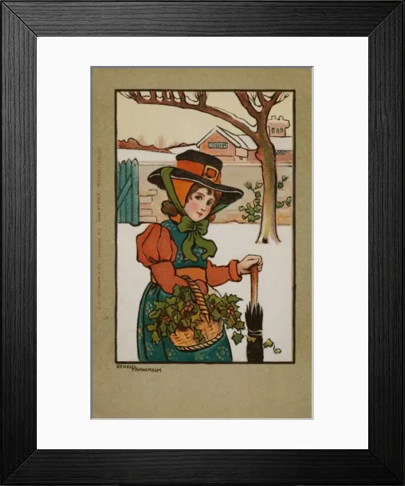 Framed Print : Gathering holly by Ethel Parkinson Framed Print : Gathering holly by Ethel Parkinson