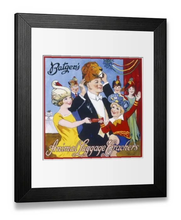 Framed Print : Batgers Crackers label Framed Print : Batgers Crackers label