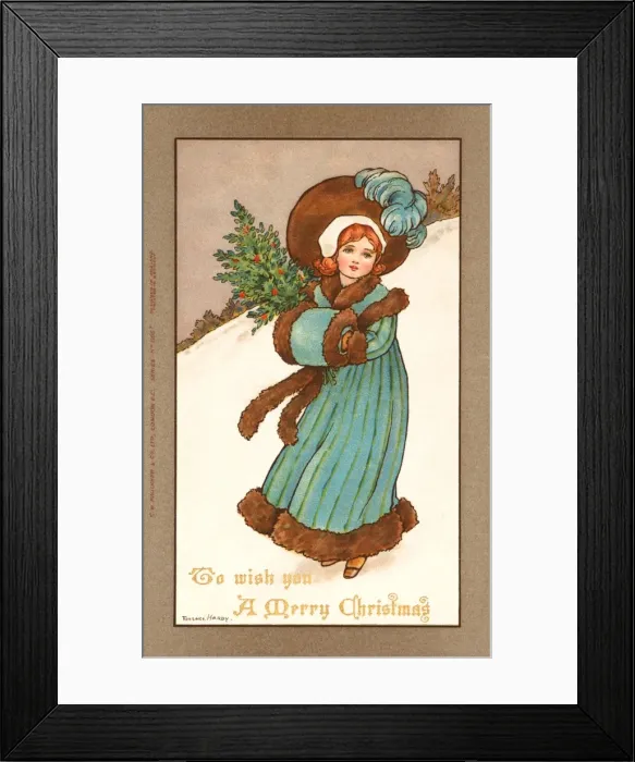 Framed Print : Christmas Girl by Florence Hardy Framed Print : Christmas Girl by Florence Hardy