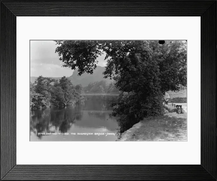 Framed Print : The Suspension Bridge at Betws-y-Coed Framed Print : The Suspension Bridge at Betws-y-Coed