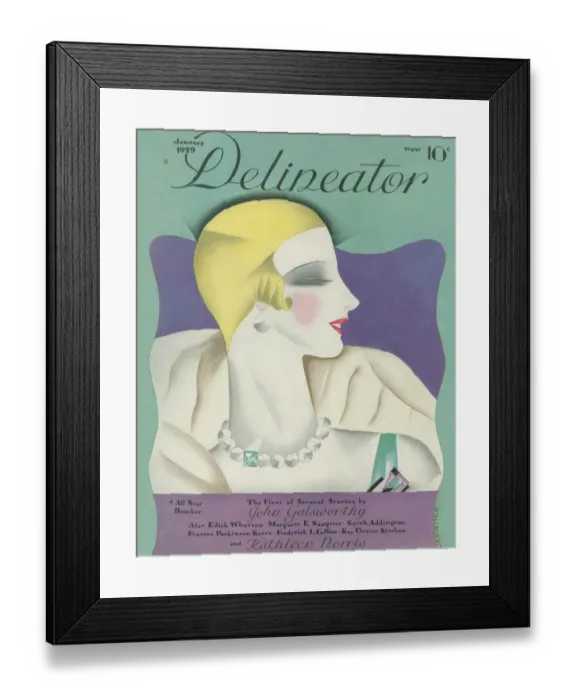 Framed Print : Delineator cover January 1929 Framed Print : Delineator cover January 1929