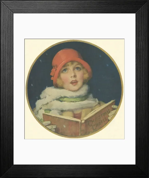 Framed Print : Christmas Carol Singer Framed Print : Christmas Carol Singer