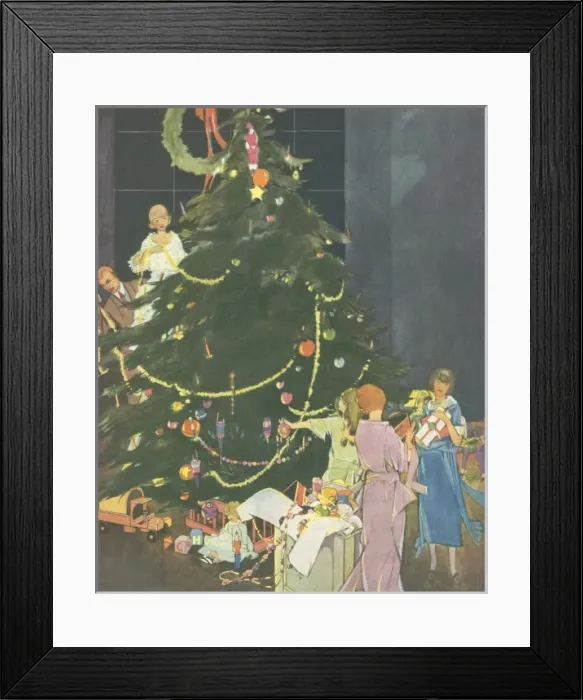 Framed Print : Decorating the Christmas tree Framed Print : Decorating the Christmas tree