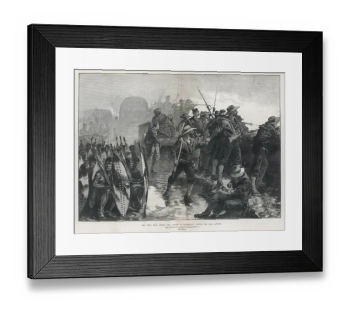 Framed Print : The Zulu War Inside the Laager at Ginghilovo