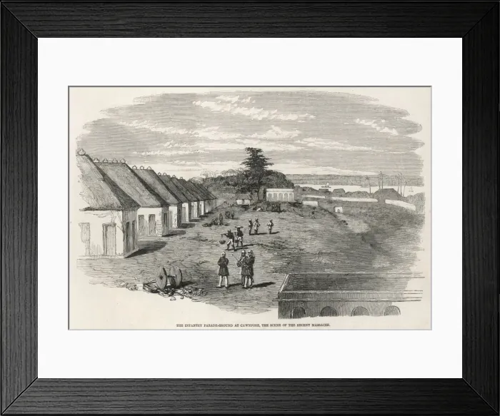 Framed Print : The infantry parade-ground at Cawnpore, India Framed Print : The infantry parade-ground at Cawnpore, India