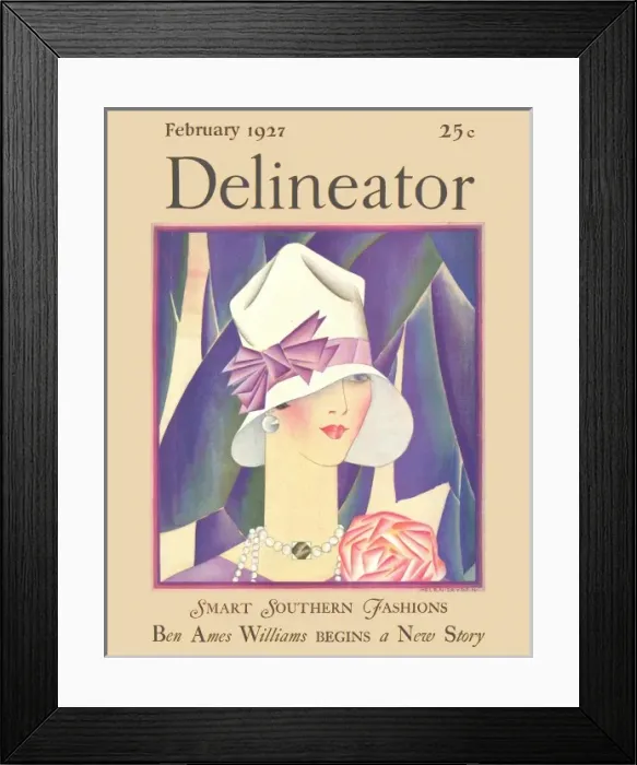 Framed Print : Delineator front cover, February 1927 Framed Print : Delineator front cover, February 1927