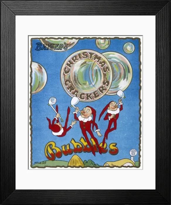 Framed Print : Batgers Christmas Cracker label Framed Print : Batgers Christmas Cracker label
