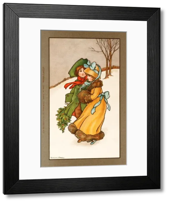 Framed Print : Christmas children by Florence Hardy Framed Print : Christmas children by Florence Hardy