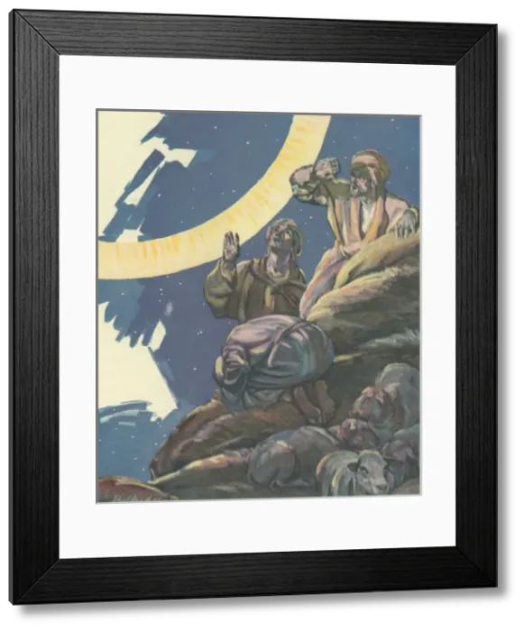 Framed Print : Angels appear to shepherds Framed Print : Angels appear to shepherds
