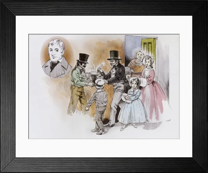 Framed Print : Serving Soup - Charity Framed Print : Serving Soup - Charity