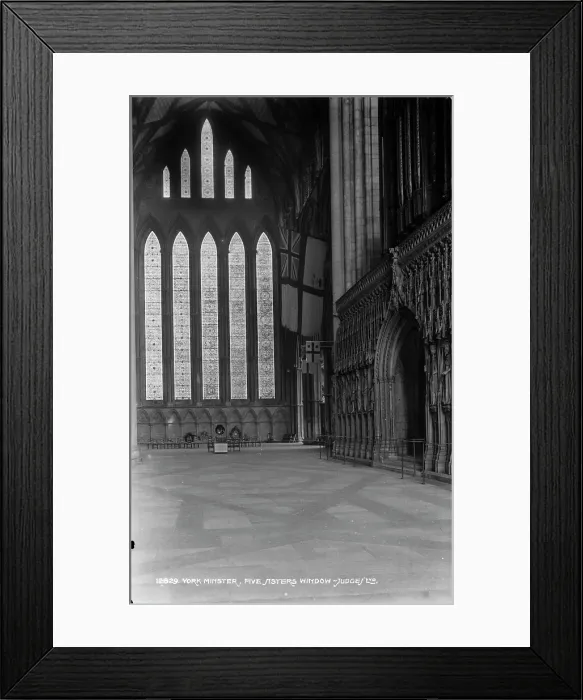 Framed Print : Interior of York Minster Featuring the Five Sisters Window