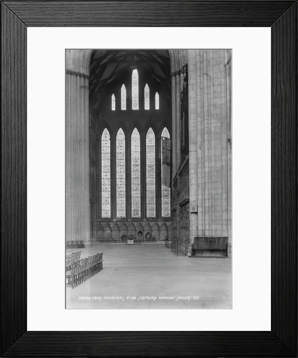 Framed Print : Interior of York Minster Featuring the Five Sisters Window Framed Print : Interior of York Minster Featuring the Five Sisters Window