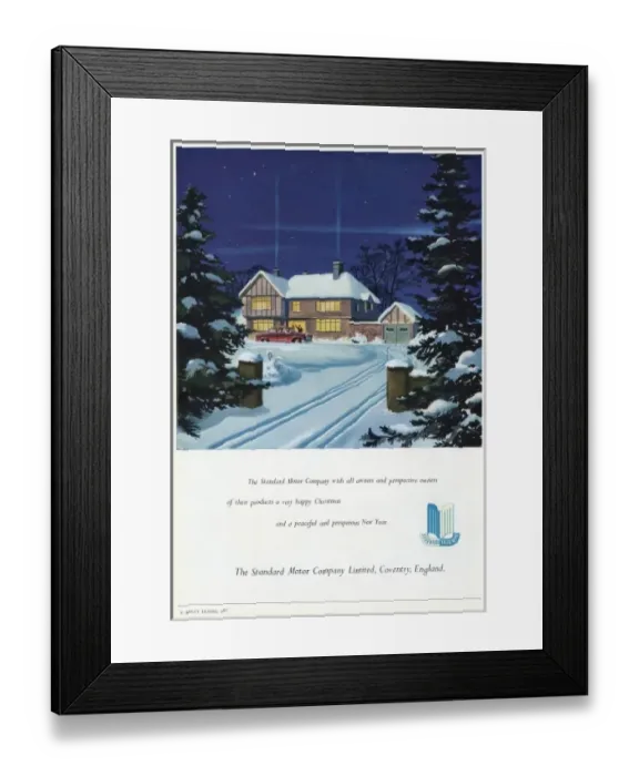 Framed Print : Standard Motor Company advertisement Framed Print : Standard Motor Company advertisement