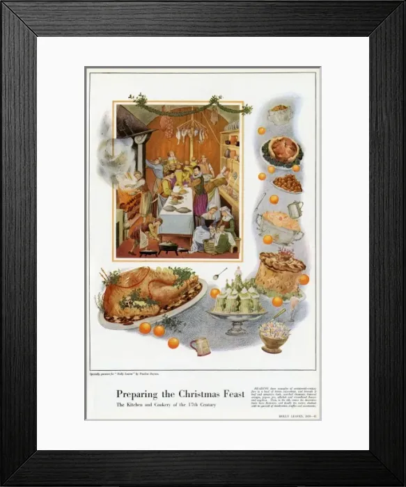 Framed Print : Preparing the Christmas Feast by Pauline Baynes Framed Print : Preparing the Christmas Feast by Pauline Baynes