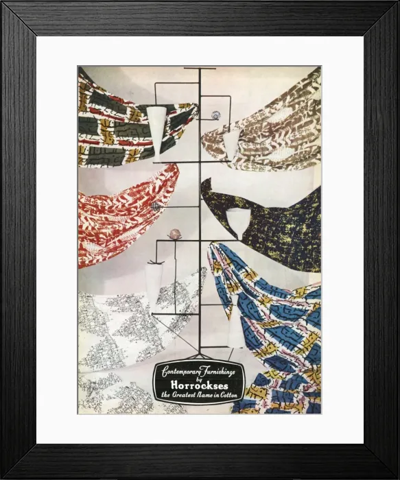 Framed Print : Horrockses fabric advertisement Framed Print : Horrockses fabric advertisement