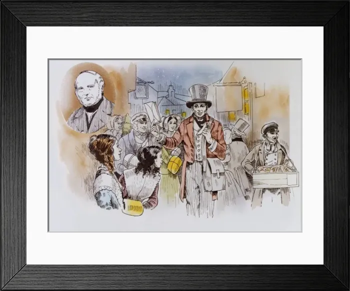 Framed Print : Sir Rowland Hill - Postal Reformer Framed Print : Sir Rowland Hill - Postal Reformer