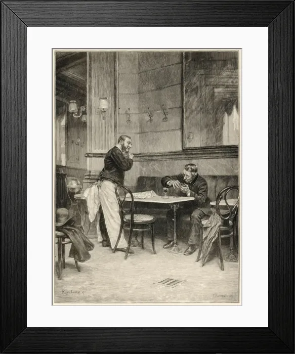 Framed Print : In a French bar Framed Print : In a French bar