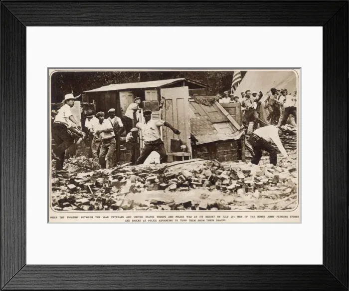 Framed Print : The Bonus Army Camp Defended Framed Print : The Bonus Army Camp Defended