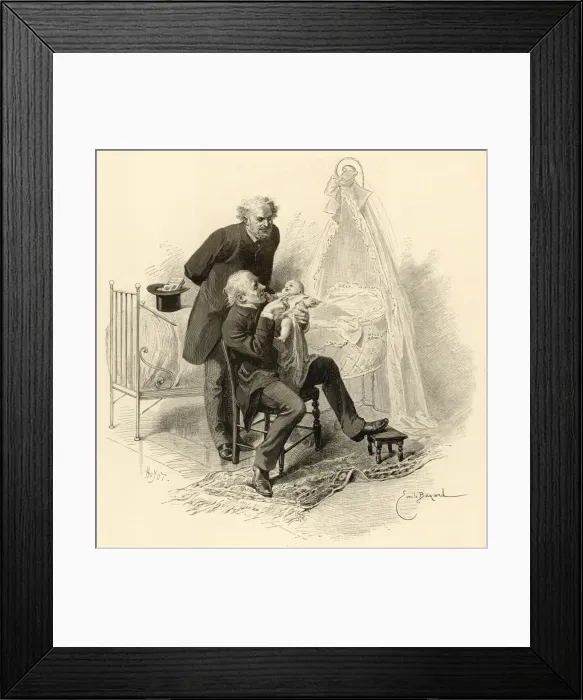 Framed Print : Admiring a baby Framed Print : Admiring a baby