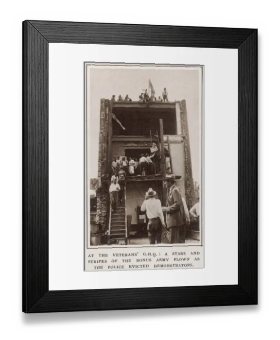 Framed Print : The Bonus Army H. Q taken by police Framed Print : The Bonus Army H. Q taken by police