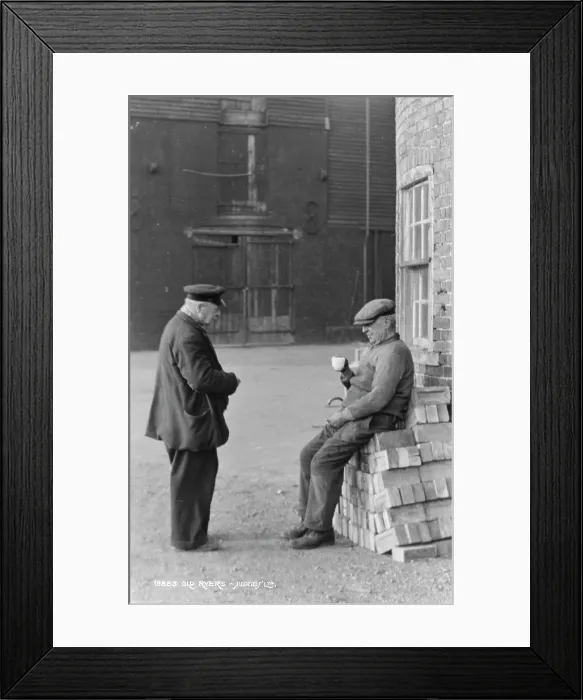 Framed Print : Two Men in Conversation Framed Print : Two Men in Conversation