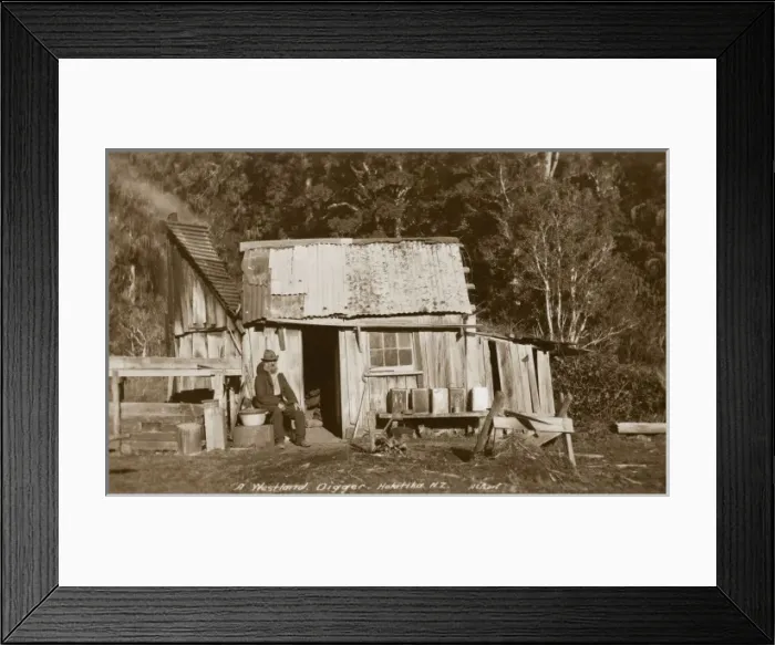 Framed Print : Gold Miner, New Zealand Framed Print : Gold Miner, New Zealand