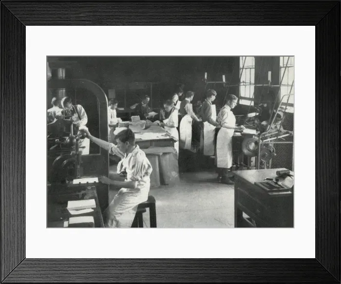 Framed Print : Printing Shop, Darenth Training Colony, Kent Framed Print : Printing Shop, Darenth Training Colony, Kent