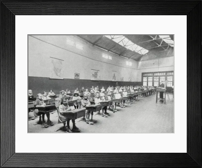 Framed Print : Wartime Schoolroom for Refugee Children, Earls Court Framed Print : Wartime Schoolroom for Refugee Children, Earls Court