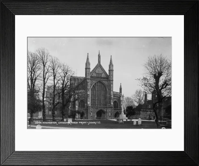 Framed Print : West Front of Winchester Cathedral Framed Print : West Front of Winchester Cathedral