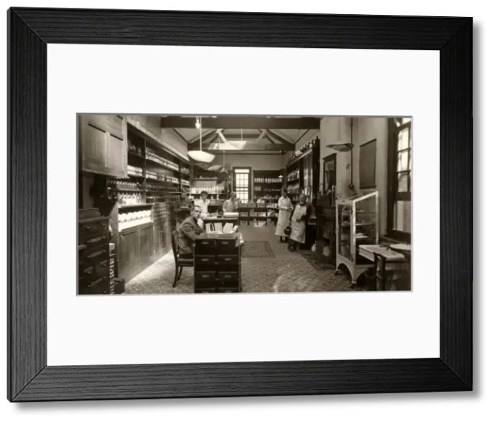 Framed Print : Dispensary, Napsbury War Hospital, Hertfordshire Framed Print : Dispensary, Napsbury War Hospital, Hertfordshire