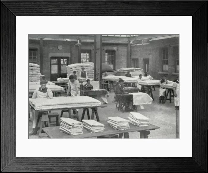 Framed Print : Mattress Making, Darenth Training Colony, Kent Framed Print : Mattress Making, Darenth Training Colony, Kent