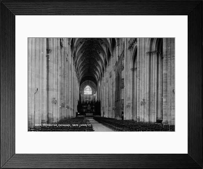 Framed Print : Interior of Winchester Cathedral Nave Framed Print : Interior of Winchester Cathedral Nave