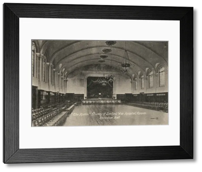 Framed Print : Recreation Hall, Horton War Hospital, Epsom, Surrey Framed Print : Recreation Hall, Horton War Hospital, Epsom, Surrey
