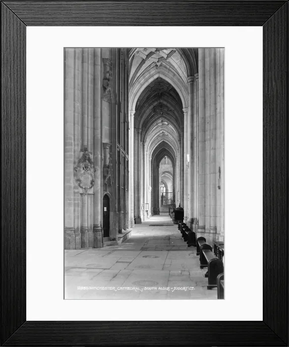 Framed Print : South Aisle of Winchester Cathedral