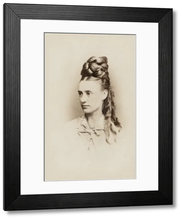 Framed Print : Fantastic hairdo - late 19th century Framed Print : Fantastic hairdo - late 19th century