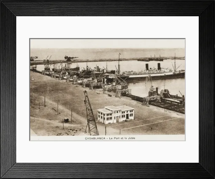 Framed Print : Morocco, Casablanca - The Port and Harbour Framed Print : Morocco, Casablanca - The Port and Harbour