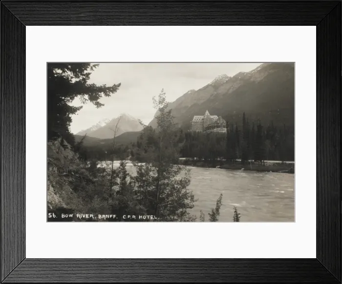 Framed Print : Banff Hotel - from Bow River, Alberta, Canada Framed Print : Banff Hotel - from Bow River, Alberta, Canada
