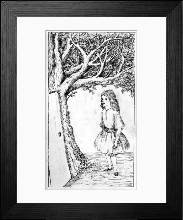 Framed Print : Alices Adventures Underground: the door in the tree Framed Print : Alices Adventures Underground: the door in the tree