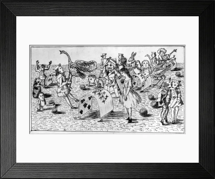 Framed Print : Alices Adventures Underground: the croquet game